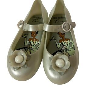 Mini Melissa Sweet Love And Disney Princess Tiana Mary Jane Girl’s Flats 10